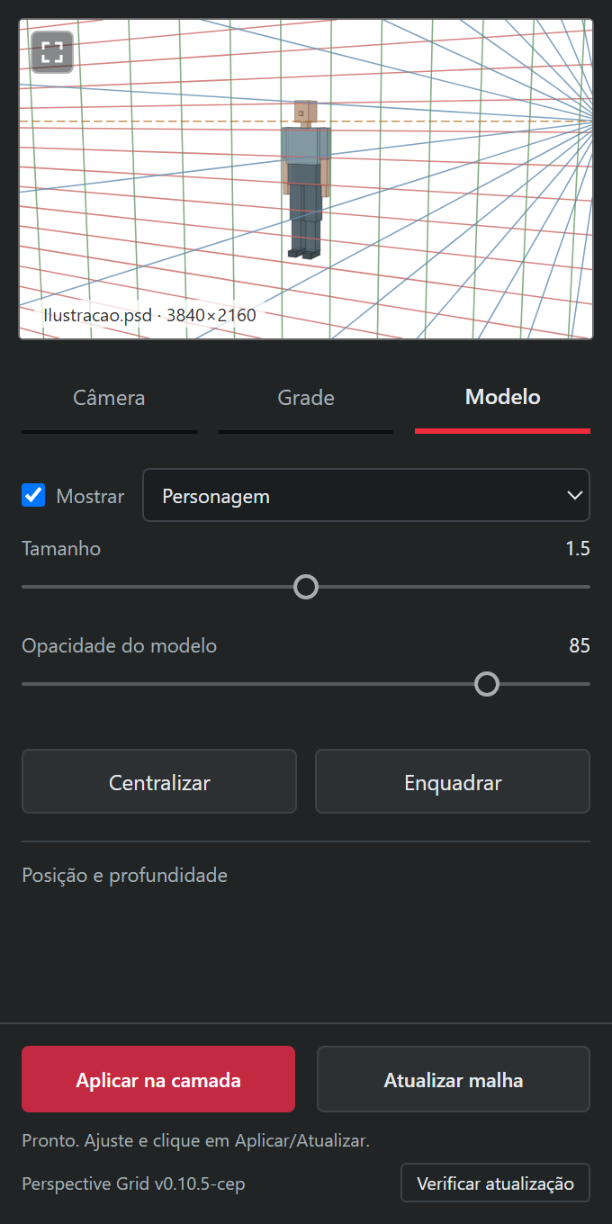 Escala e profundidade antes do primeiro traço
