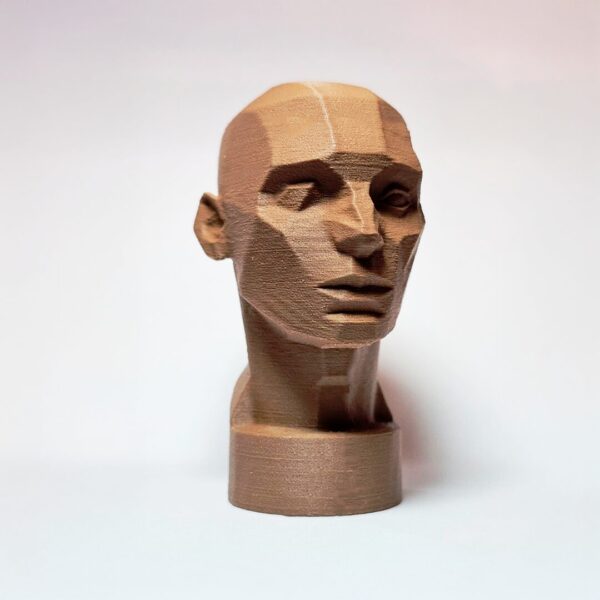 Cabeça humana simplificada em Planos | 7cm - Imagem 2