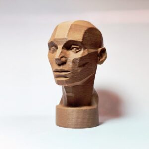 Cabeça humana simplificada em Planos | 7cm